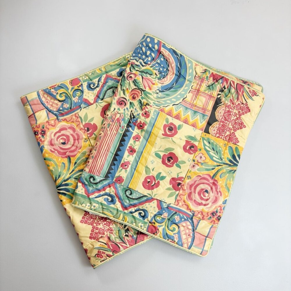 MARTEX Collier Campbell Artisan King Pillow Shams Set Of 2 VTG 90s Artsy Retro
